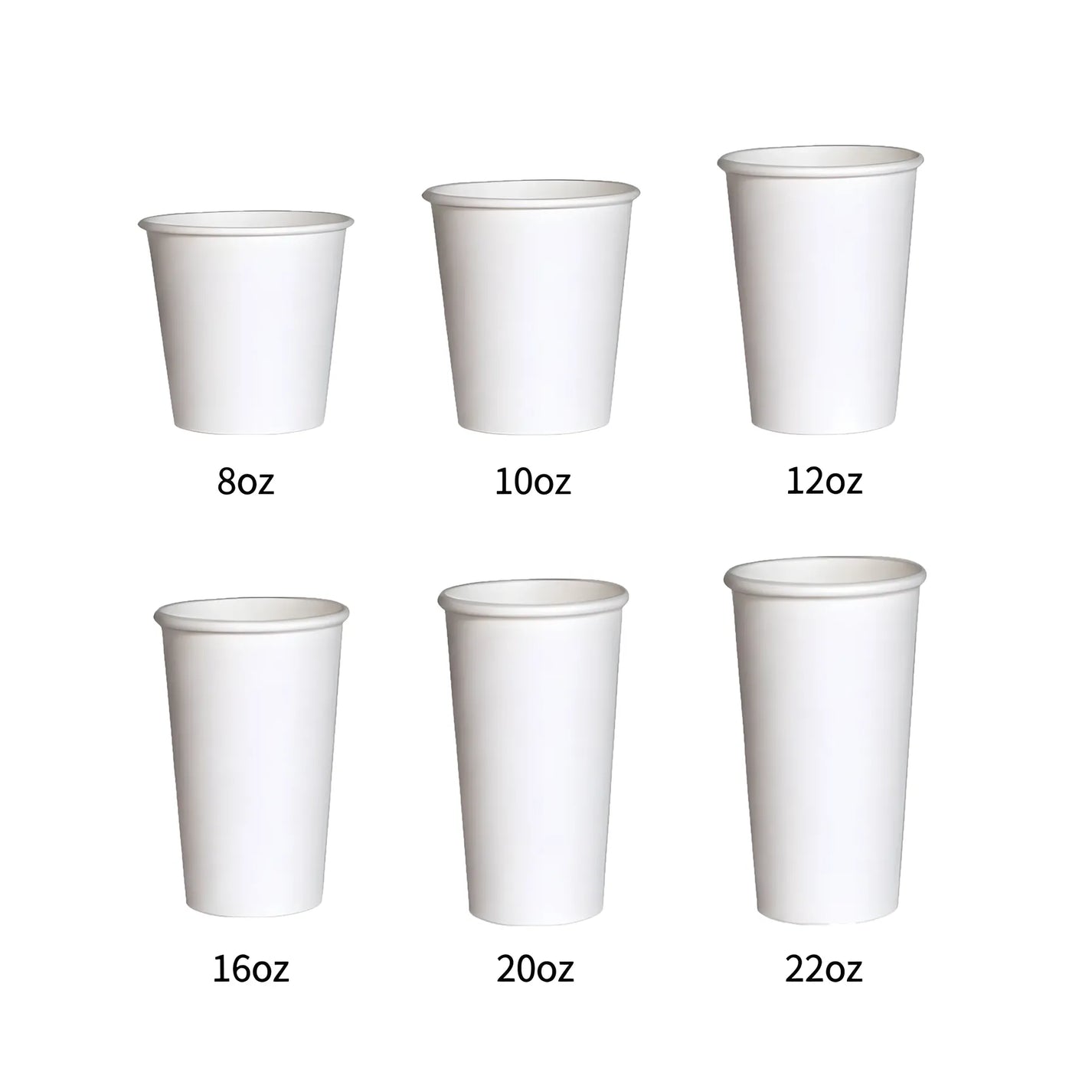 22oz Custom Printed Single Wall Coffee Cups