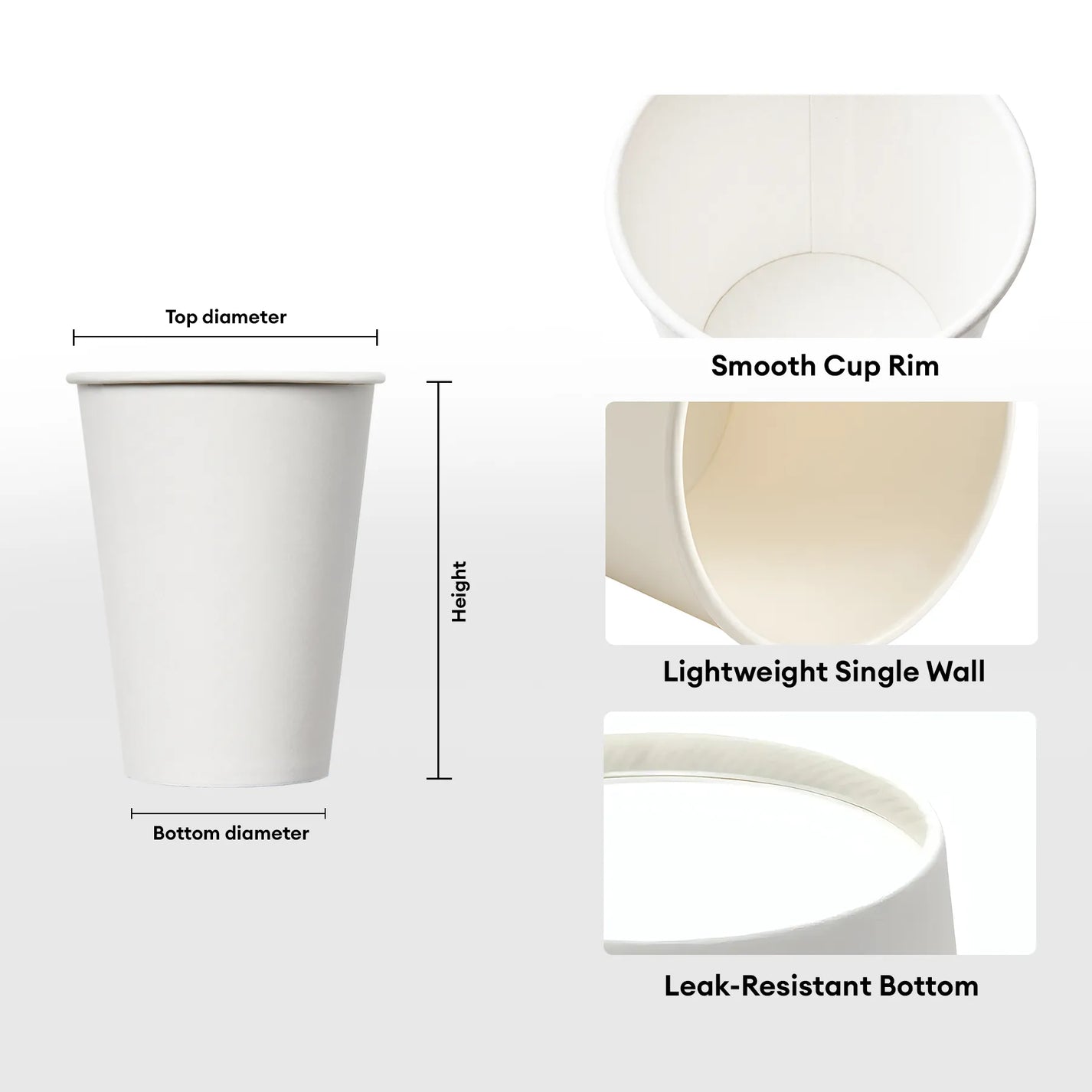 22oz Custom Printed Single Wall Coffee Cups
