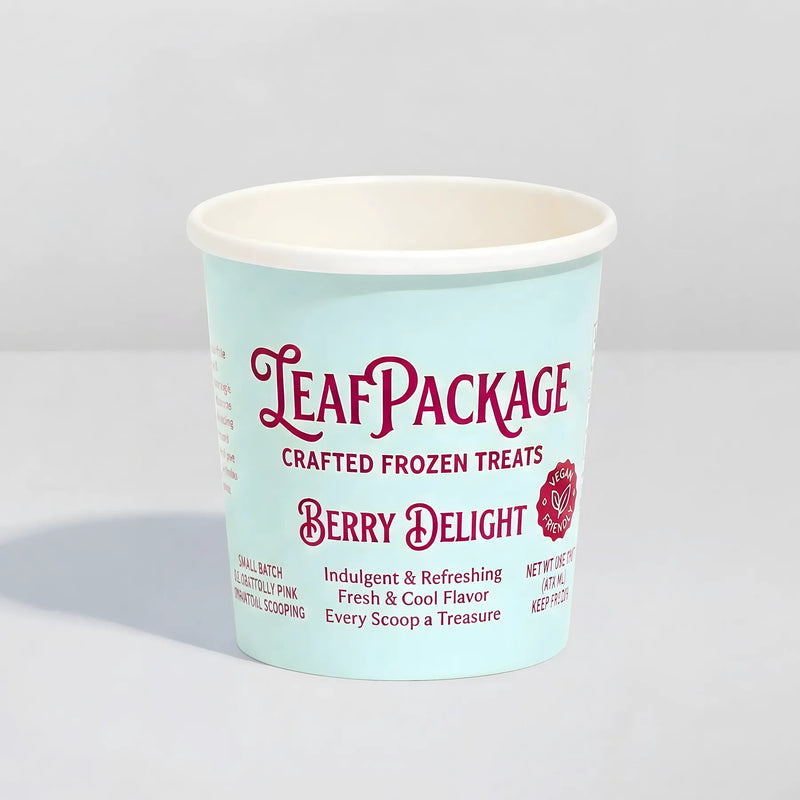 16oz Custom Large Paper Ice Cream Cups for Sharing Desserts