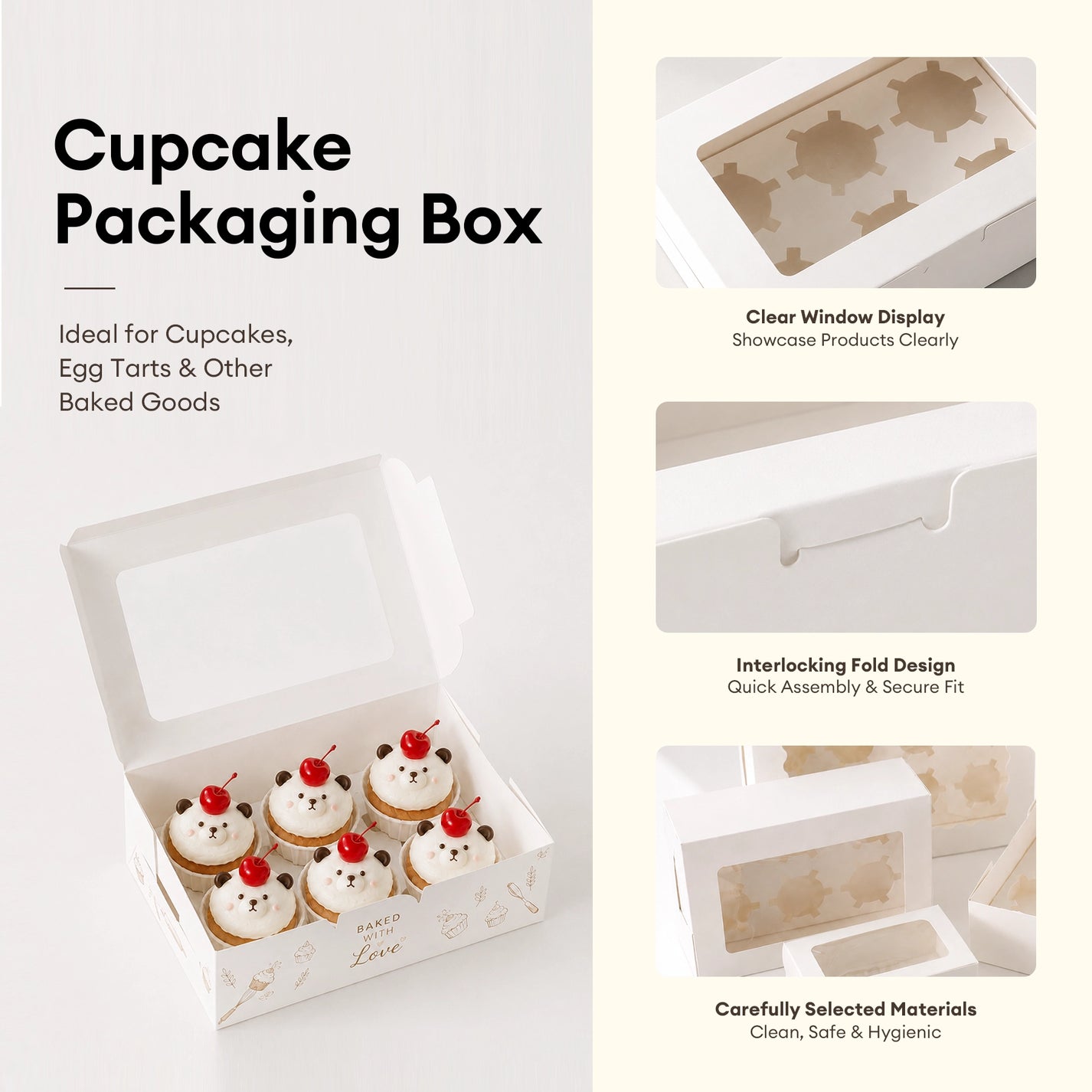 窓付きカップケーキ箱（特注品）