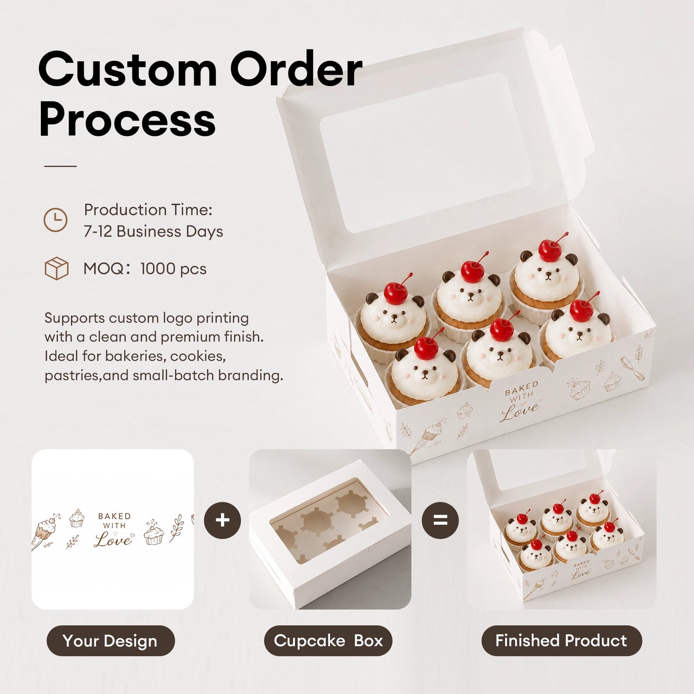 窓付きカップケーキ箱（特注品）