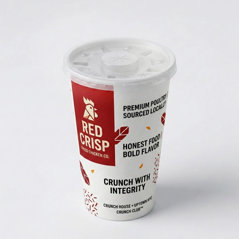 Custom double-coated cold drink paper cup with lid
