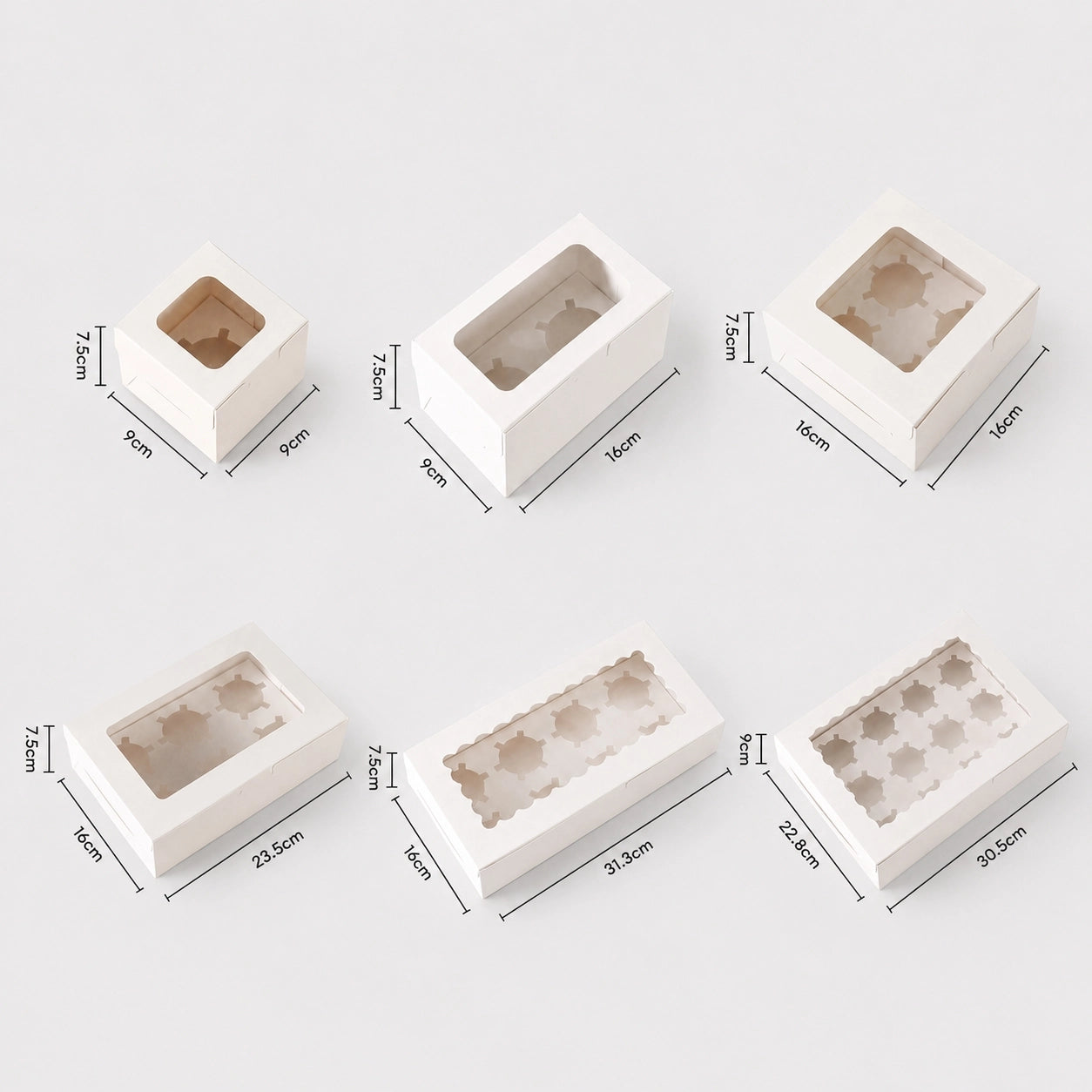 窓付きカップケーキ箱（特注品）