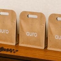 Custom Printed Kraft Coffee Bag with Die-Cut Handle
