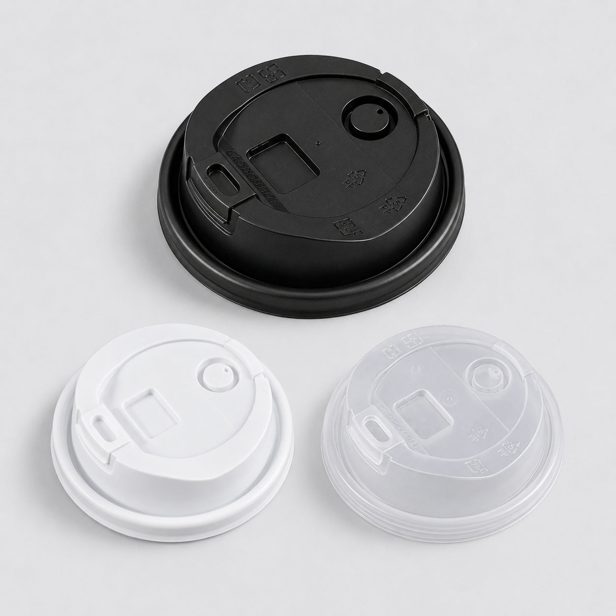 Flip-Tab Coffee Cup Lids – Butterfly Style, 90mm PP, Ready to Ship