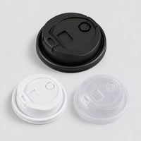 Flip-Tab Coffee Cup Lids – Butterfly Style, 90mm PP, Ready to Ship