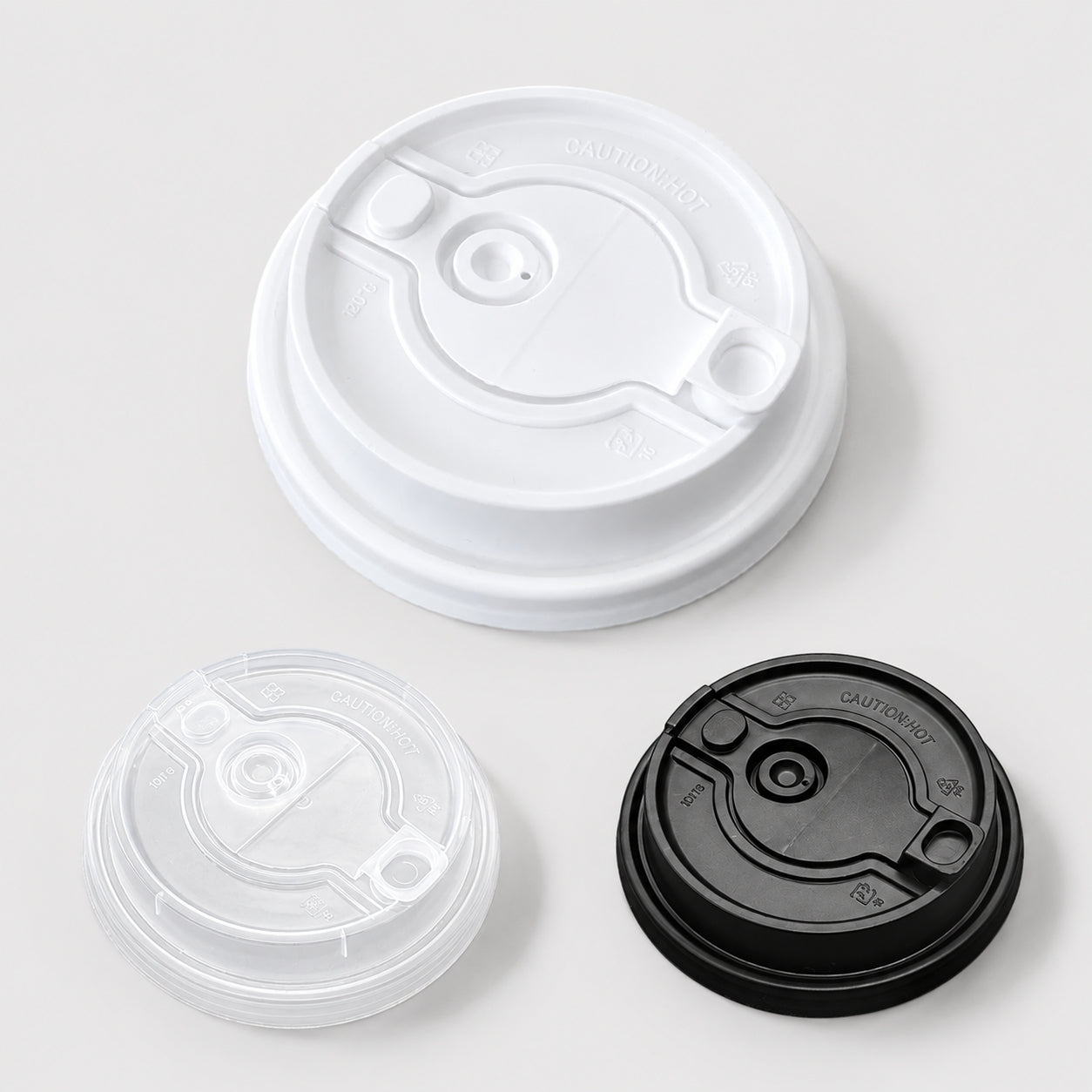 Two-Piece Reclosable Coffee Cup Lids for 13mm Straws – 90mm PP, Ready to Ship