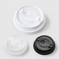 Two-Piece Reclosable Coffee Cup Lids for 13mm Straws – 90mm PP, Ready to Ship
