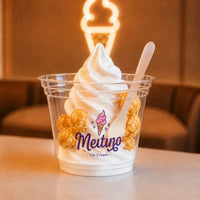 9oz Custom PET Flat-Bottom Ice Cream Cups with Logo – 95mm Rim