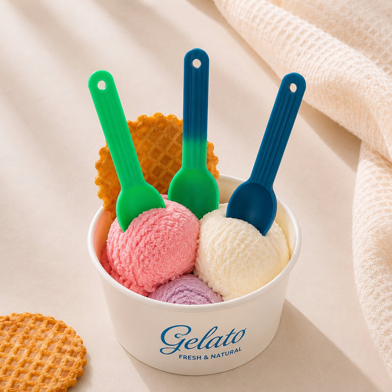 Cucharas XL que cambian de color para helado – 1000/Caja