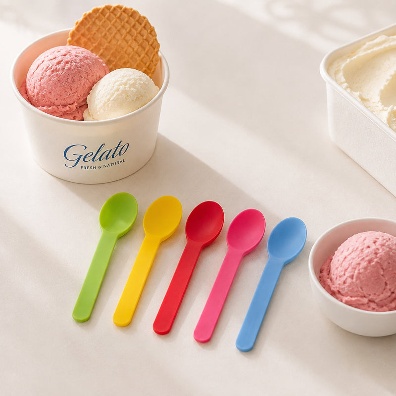 Cucharas gruesas desechables para helado – 1000/caja