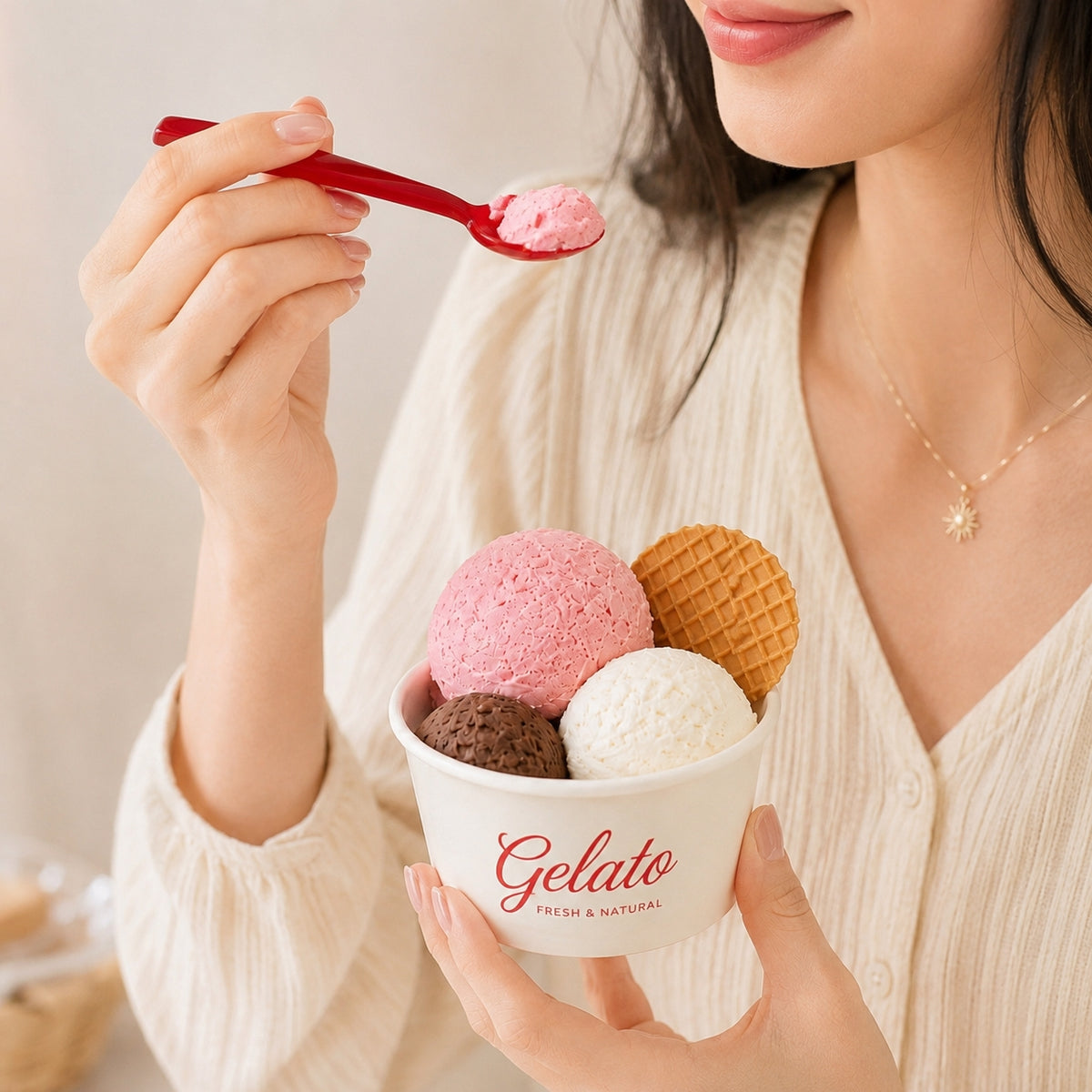 Cucharas Desechables para Helado Super Postre – 1000/Caja