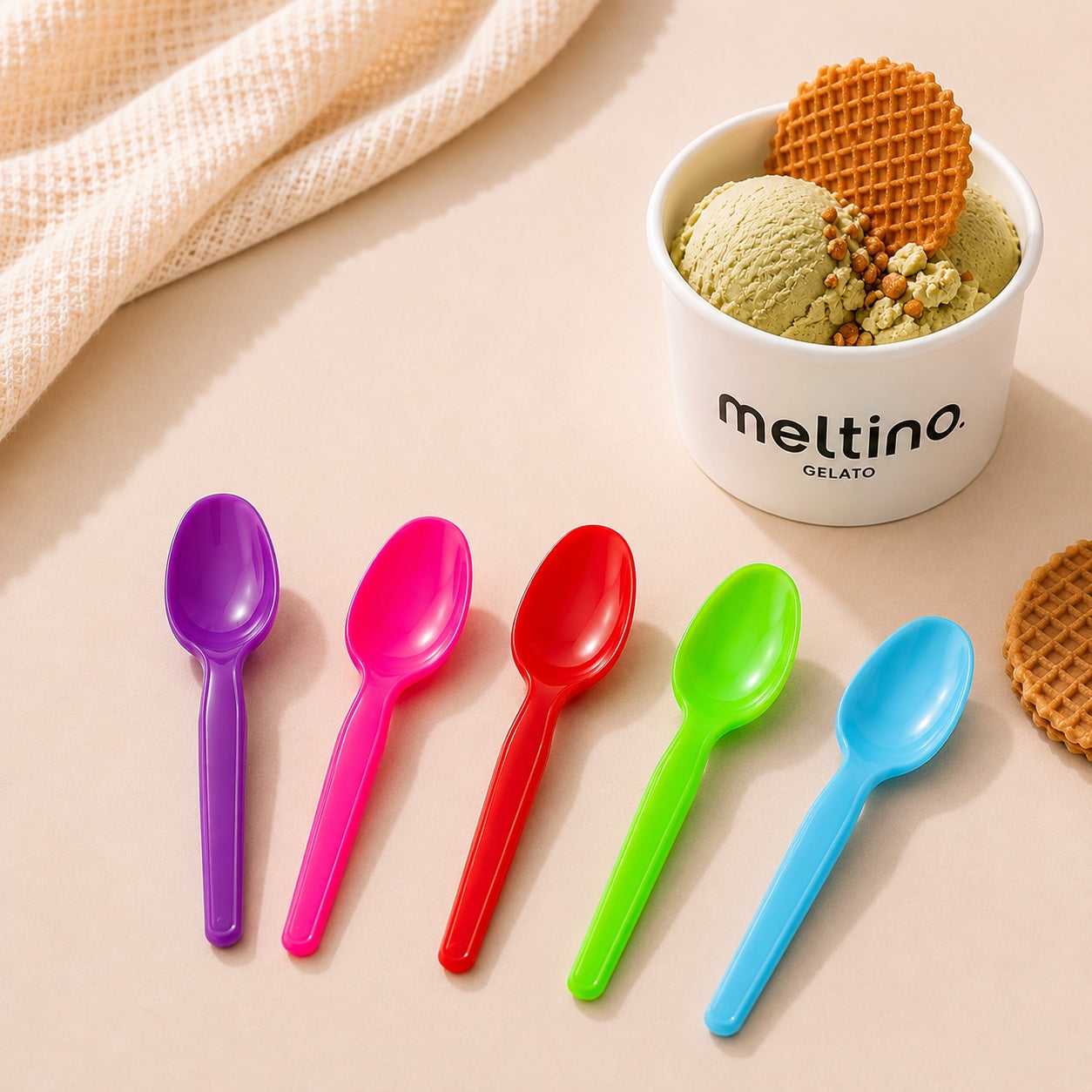 Cucharas Desechables para Helado Super Postre – 1000/Caja