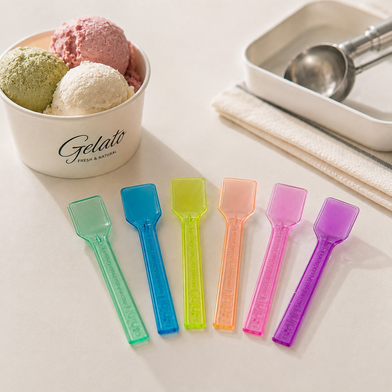 Cucharas para helado desechables – 3000/Caja