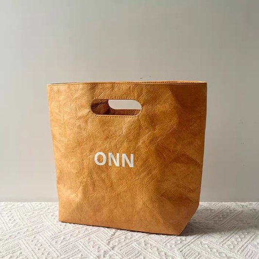 Custom Kraft Paper Die-cut Handle Tote Bag