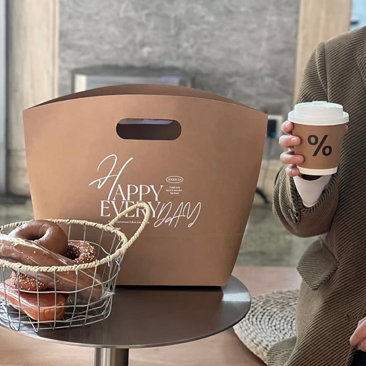 Custom Bread Paper Bags with Handles