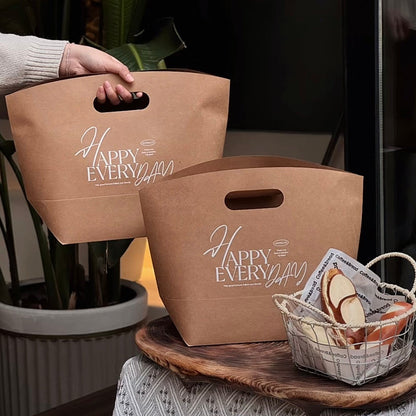 Custom Bread Paper Bags with Handles