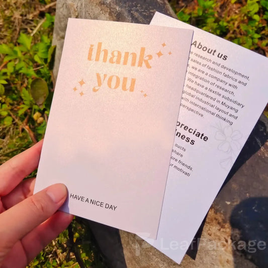 Custom Shimmer Ice White Cards