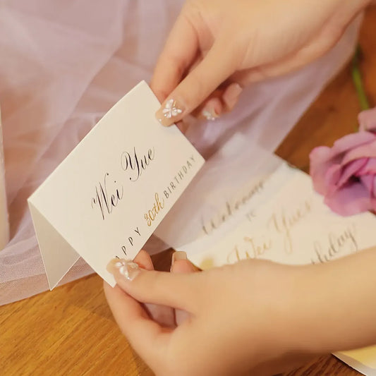 Custom Printed Foldable Thank You Cards with Logo