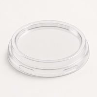 Custom Clear PET Flat-Bottom Cups with Logo – 117mm Rim