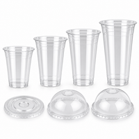 Wholesale Clear PET Flat-Bottom Cups with Lids – 90mm Rim