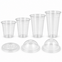 Wholesale Clear PET Flat-Bottom Cups with Lids – 93mm Rim