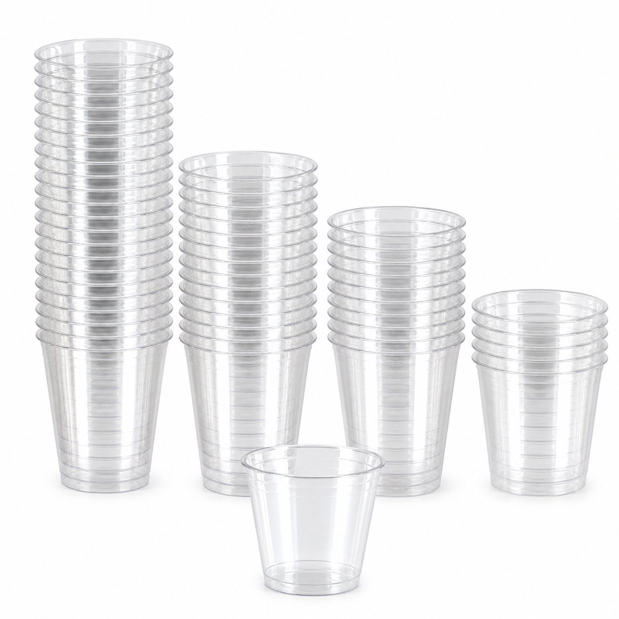 Wholesale Clear PET Flat-Bottom Cups with Lids – 93mm Rim