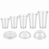 Wholesale Clear PET Flat-Bottom Cups with Lids – 95mm Rim