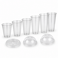 Wholesale Clear PET Flat-Bottom Cups with Lids – 98mm & 107mm Rim