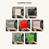 Ready-to-Ship Matte Flat Bottom Blank Coffee Bags – Valve & Zipper Options(No aluminum layer)