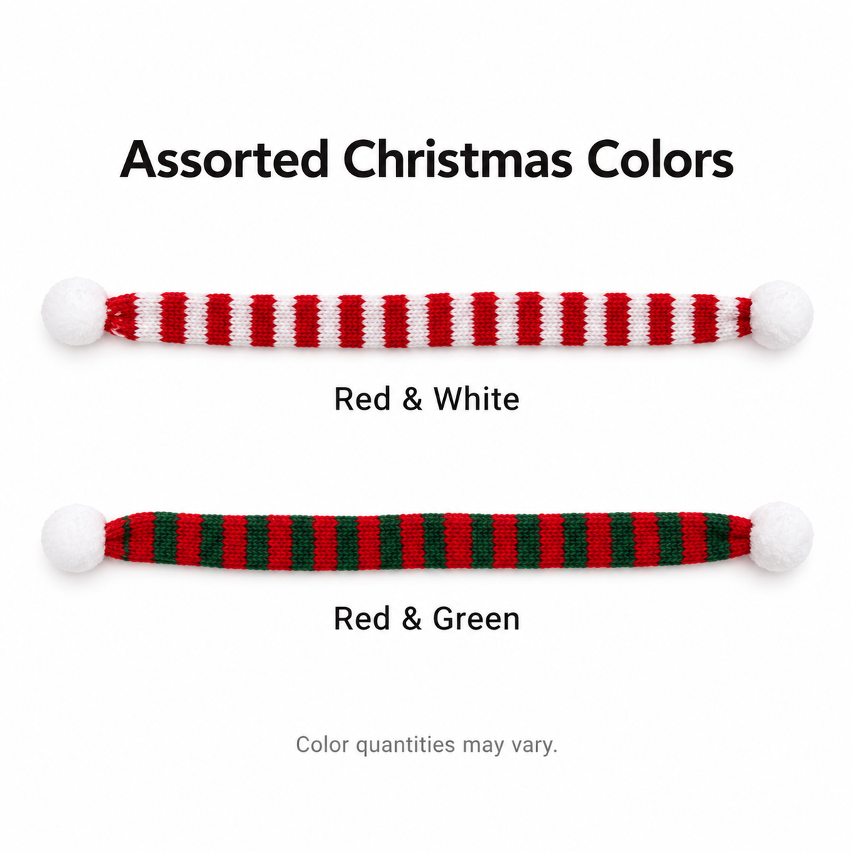 Mini Christmas Scarves for Coffee Cups - Assorted Packs: assorted colors
