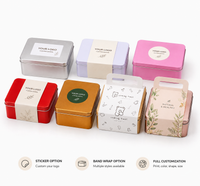 Rectangular Metal Tin Boxes with Lids Ready To Ship