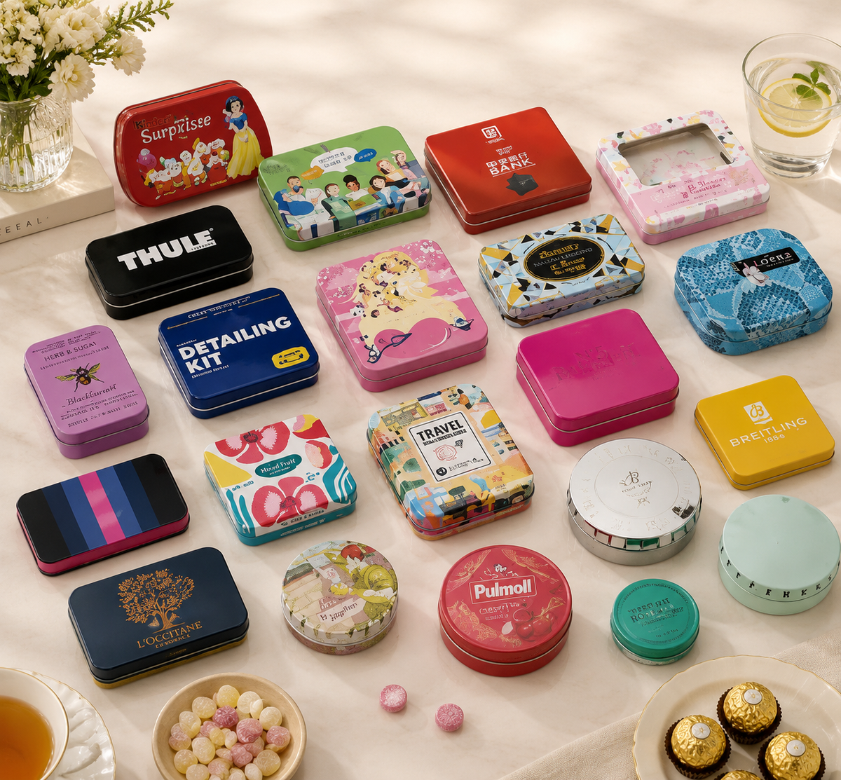 Cajas Cuadradas de Hojalata Personalizadas Latas Metálicas