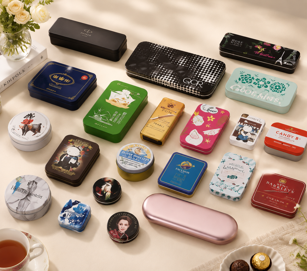 Custom Square Tin Boxes Metal Cans