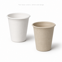 Ready to Ship Compostable Sugarcane Fiber Coffee Cups