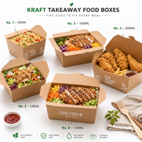 Custom Kraft Foldable Takeout Food Boxes