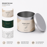 Ready Stock Silver Round Tin Cans with Flat Lids