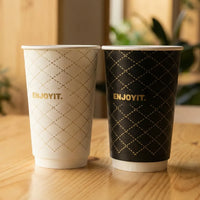 Custom Diamond-Embossed Coffee Cup