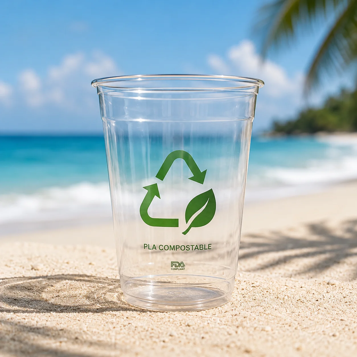 Compostable PLA cold drink cup