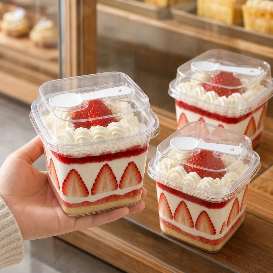 Clear dessert packaging